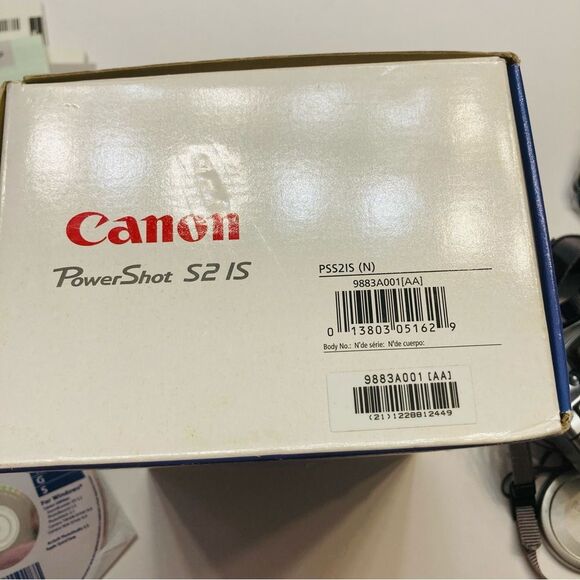 Canon PowerShot S2 IS 5.0MP Digital Camera Box Manuals Accessories Untested - Picture 13 of 16